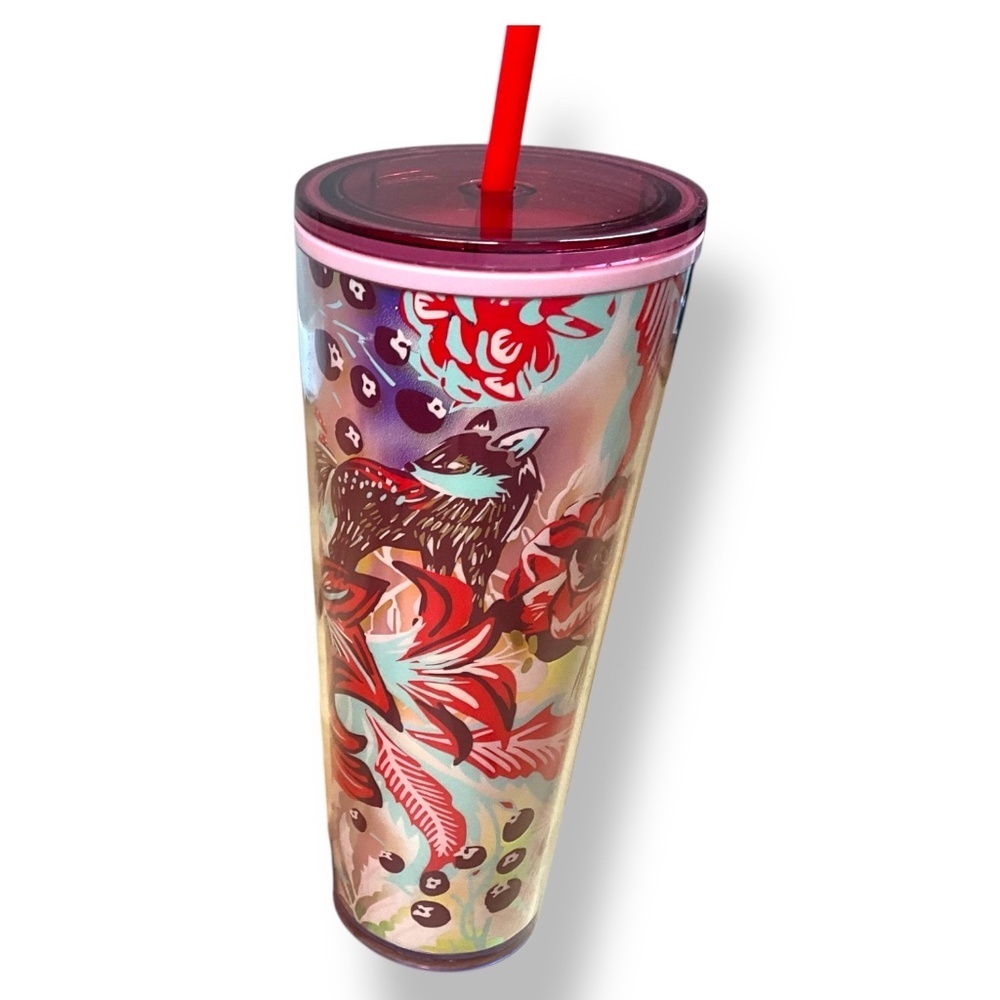 STARBUCKS Holiday 2022 Enchanted Forest Cup with Straw